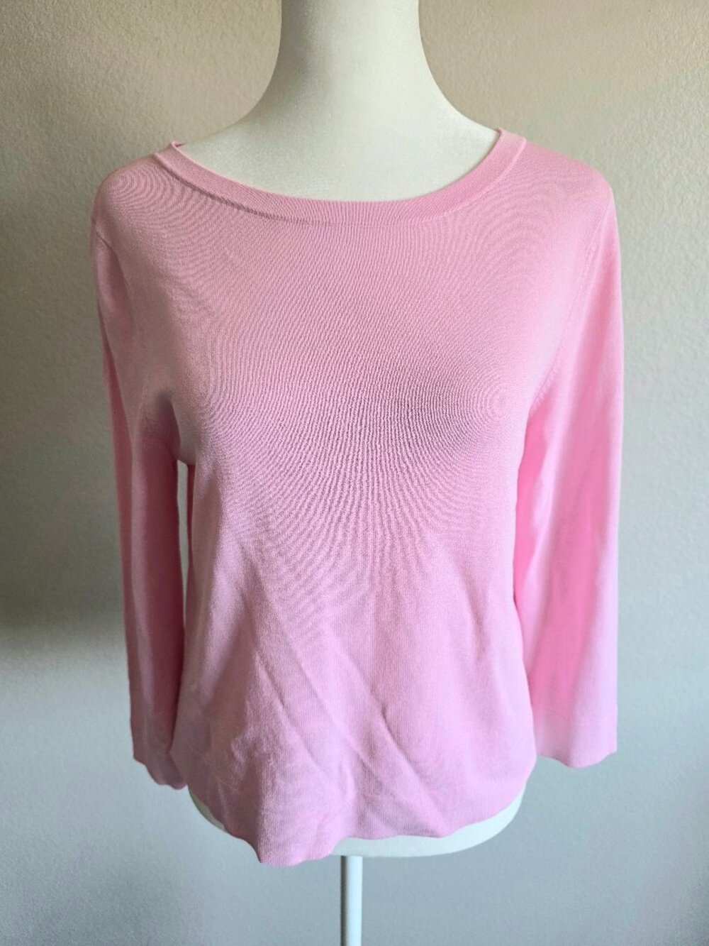 Eileen Fisher Sweater Light Pink Size Petite M S Stretch Lightweight Stretch